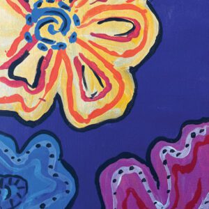 Flower with Purple Background